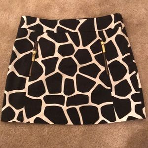 Black and White Print Skirt